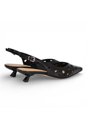 Slingback Nicole Bonnet in pelle colore nero. NICOL BONNET | 3073-NERO